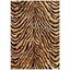 Natural Black Hand-Knotted Wool Tiger Stripes Rug, 5' x 8'