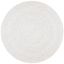 Handwoven Coastal Charm Light Beige Wool 7' Round Area Rug