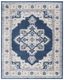 Navy and Cream Synthetic Stain-Resistant 10' x 13' Area Rug