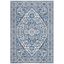 Navy and Light Grey Rectangular Synthetic Area Rug, 5'3" x 7'6"