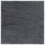 Dark Grey Square Hand-Knotted Shag Rug, 8'6"