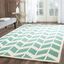 Teal and Ivory Hand-Tufted Wool Area Rug, 8' x 10'