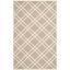 Handmade Beige and Ivory Wool Geometric Area Rug