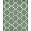 Teal Ivory Square Hand-Tufted Wool Accent Rug 4' x 6'