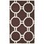 Ivory and Dark Brown Hand-Tufted Wool Area Rug 3' x 5'