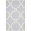 Handmade Light Blue and Ivory Tufted Wool Area Rug 2' x 3'