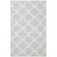 Hand-Tufted Light Blue and Ivory Wool 4' x 6' Rug