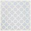 Hand-tufted Light Blue and Ivory Wool 8' Square Area Rug