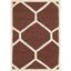 Handmade Dark Brown and Ivory Wool Geometric Area Rug