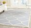 Hand-Tufted Light Blue and Ivory Wool Geometric Area Rug