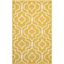 Gold and Ivory Hand-Tufted Wool Area Rug, 4' x 6'