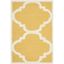 Ivory Gold Hand-Tufted Wool 6' x 9' Rectangular Area Rug