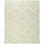 Handmade Light Green/Ivory Wool Tufted Rectangular Area Rug, 9' x 12'