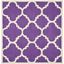 Hand-Tufted Purple and Ivory Wool Geometric Rug, 3' x 5'