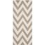 Beige and Ivory Hand-Tufted Wool Chevron Runner Rug, 2'6" x 6'