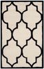 Ivory Geometric Tufted Wool Rectangular Accent Rug 2' x 3'