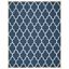 Navy and Ivory Hand-Tufted Wool Rectangular Area Rug, 9' x 12'