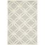 Hand-Tufted Light Grey/Ivory Wool Area Rug, 4' x 6'