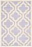 Lavender and Ivory Hand-Tufted Wool Rectangular Rug, 48" x 31.2"