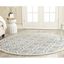 Light Blue and Ivory Geometric Wool Area Rug, 3' x 5'