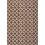 Ivory and Dark Brown Geometric Hand-Tufted Wool Rug, 6' x 9'