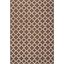 Ivory and Dark Brown Geometric Hand-Tufted Wool Rug, 6' x 9'