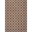 Ivory and Dark Brown Geometric Wool Area Rug, 8' x 10'