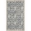 Hand-Tufted Navy Blue & Ivory Wool Area Rug, 4' x 6'