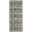 Elegant Cambridge Hand-Tufted Black/Ivory Wool Runner Rug, 2'6" x 6'