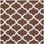 Ivory and Dark Brown Hand-Tufted Wool Square Rug, 4' x 4'