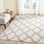 Ivory Beige 4' Square Hand-Tufted Wool Accent Rug