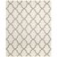 Ivory and Silver Hand-Tufted Wool Geometric Area Rug