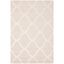 Luxe Light Pink and Ivory Hand-Tufted Wool Area Rug, 3' x 5'