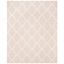 Charming Light Pink & Ivory Hand-Tufted Wool 6' Square Rug