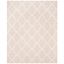 Charming Light Pink & Ivory Hand-Tufted Wool 6' Square Rug