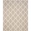 Beige and Ivory Hand-Tufted Wool Geometric Runner Rug