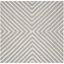 Hand-Tufted Silver/Ivory Wool Rectangular Rug, 10' x 14'