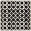 Black and Ivory Round Hand-Tufted Wool Area Rug