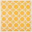 Gold and Ivory Hand-Tufted Wool Geometric 6' Square Rug