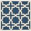 Hand-Tufted Cambridge Square Wool Rug in Navy Blue & Ivory, 10' x 10'