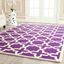 Hand-Tufted Purple & Ivory Wool 10' x 14' Rectangular Area Rug