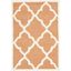 Handmade Coral and Ivory Wool Moroccan Trellis Accent Rug 2' x 3'