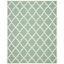 Teal and Ivory Handmade Wool Geometric Area Rug, 3' x 5'