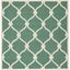 Hand-Tufted Teal & Ivory Wool Area Rug, 8' x 10'