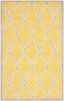 Hand-Tufted Gold Ivory Wool Rectangular Rug, 4' x 6'