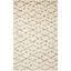 Ivory and Brown Hand-Tufted Wool Shag Rug 10' x 14'