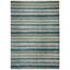 Teal and Blue Geometric Flat-Weave Cotton Area Rug, 9' x 12'