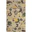 Green and Multicolor Floral Cotton 5' x 8' Area Rug