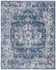 Navy and Creme 9' x 12' Synthetic Reversible Area Rug