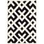 Hand-Tufted Ivory and Black Wool 4' x 6' Rug